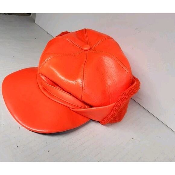 Vintage Ted Williams Hunting Hat Orange Folding Ear Warmers Sz 7 1/8 Sears - Picture 11 of 15